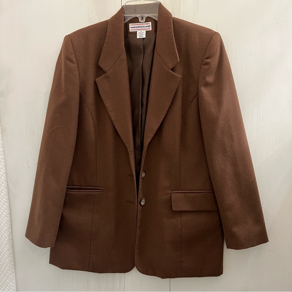 Westbound Women's Brown Wool Blazer • 12 - Picture 8 of 8